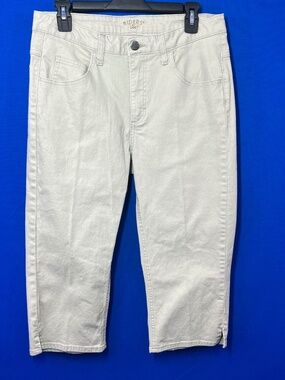 |•RIDERS BY LEE•| Tan Stretch Capri Jeans Size 10